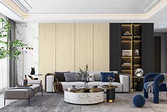 盐边轻奢风格-客厅