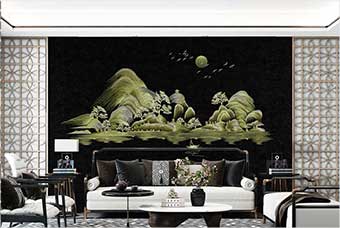 盐边森佰汇航空纤维墙咔（湖光山色）